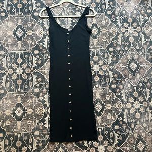 Black bodycon knit dress